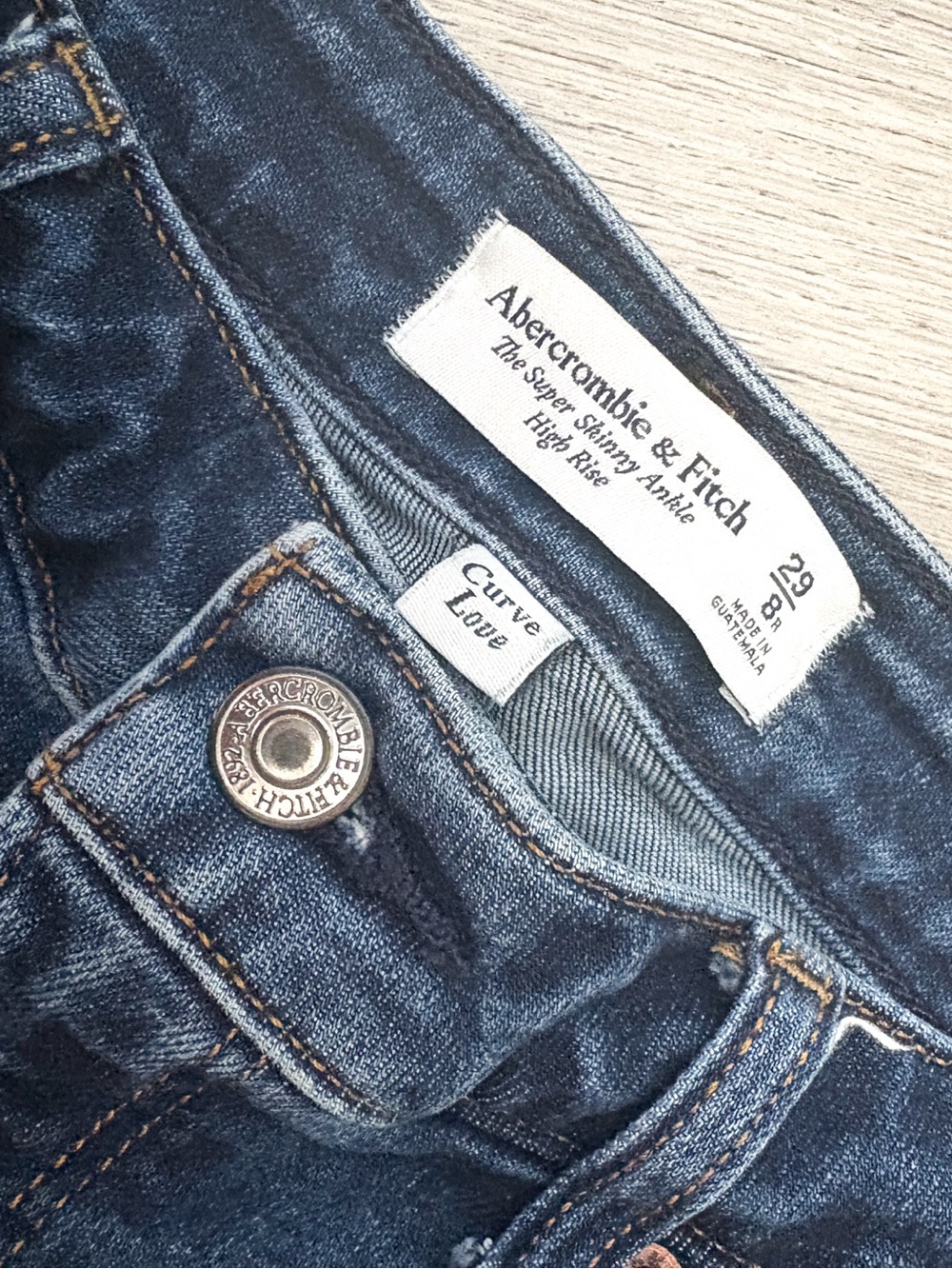 ABERCROMBIE & FITCH The Super Skinny Ankle High Rise 29/8R Curve Love - Picture 7 of 11